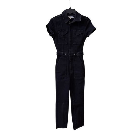 GOOD AMERICAN SHORT SLEEVE
STRETCH DENIM WOMEN JUMPSUIT XS - Picture 5 of 6